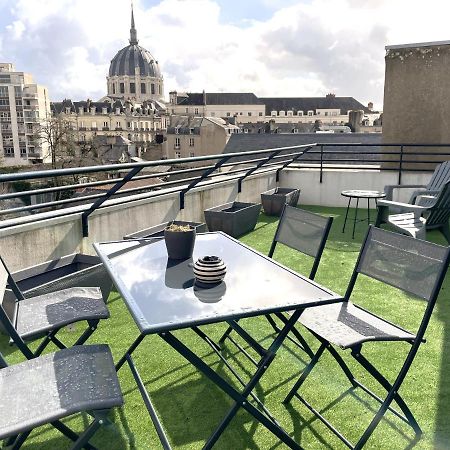Grand Studio, Belle Terrasse Avec Vue Nantes Exteriör bild