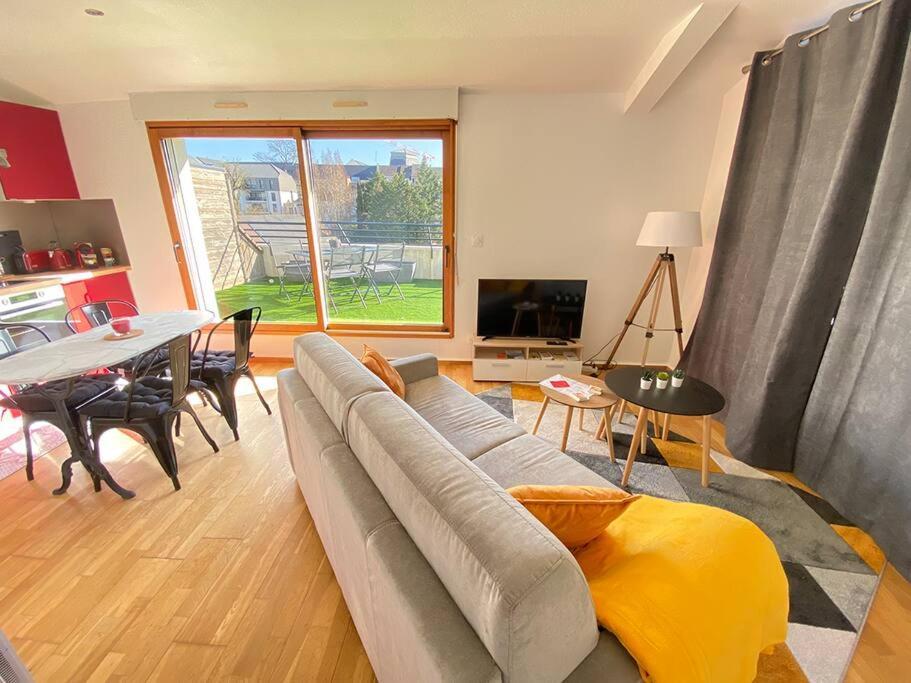 Grand Studio, Belle Terrasse Avec Vue Nantes Exteriör bild