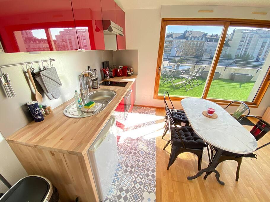 Grand Studio, Belle Terrasse Avec Vue Nantes Exteriör bild